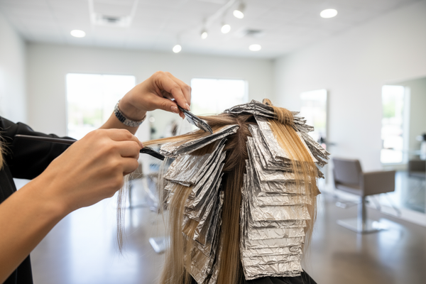 highlight foiled hair